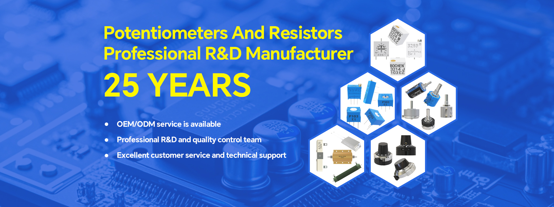 qualité potentiomètre de trimmer usine